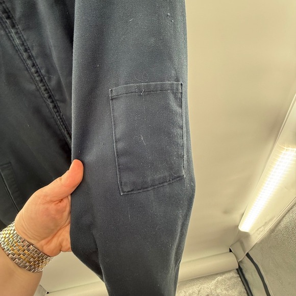 Vintage Durable Press Bomber Jacket Mens 3XL Long Blue USA Made Quilted Lined - Picture 4 of 6